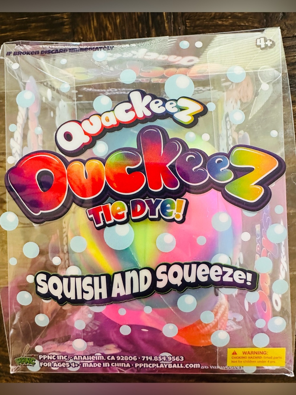 💛🩵🩷 Five Below Tie Dye Jumbo Duck Squish